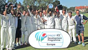 Champions Netherlands with trophy